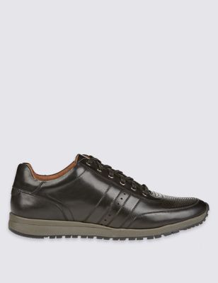 Leather Lace Up Trainers with Insolia Flex&reg;